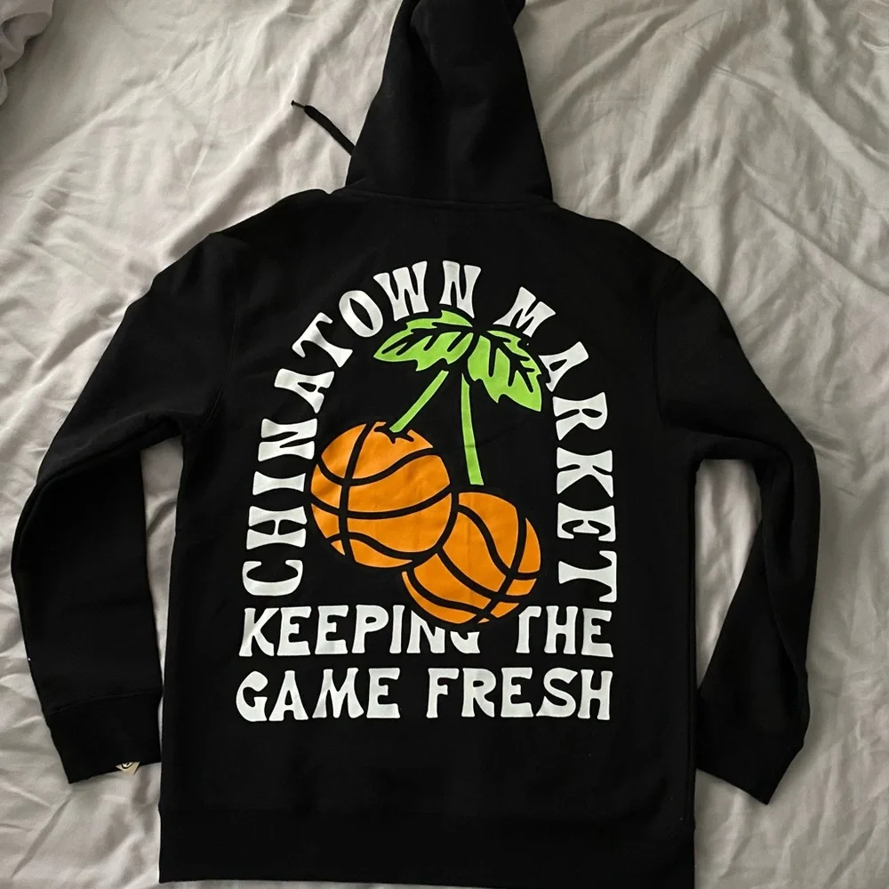 Chinatown Market - Keeping the Game Fresh Black Basketball Cherries Hoodie | NEW - Picture 4 of 4